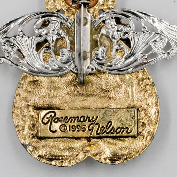 1995 Rosemary Nelson Angel Brooch With Basket - Picture 3 of 3